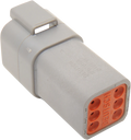 NAMZ Deutsch DT Series 6-Wire Receptacle & Wedgelock - Gray (Repl. HD 72126-94GY)