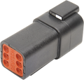 NAMZ Deutsch DT Series 6-Wire Receptacle & Wedgelock - Black (Repl. HD 72106-94BK)