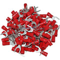RED VINYL SPADE TERMINAL 22-18 GAUGE #10 PACKAGE OF 100