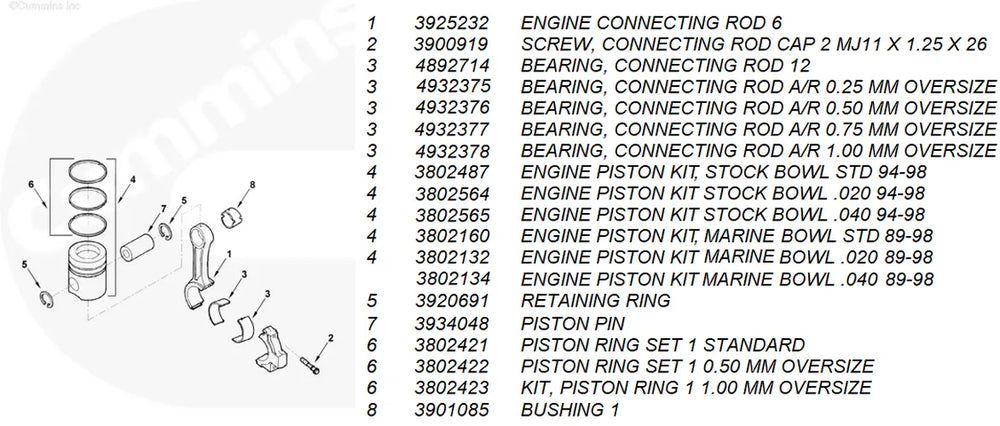 ROD BEARING HALF UPPER