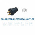 CHROME BRASS POLARIZED CABLE OUTLET