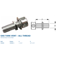 CHROME BRASS GAS TANK VENT - 5/8" P