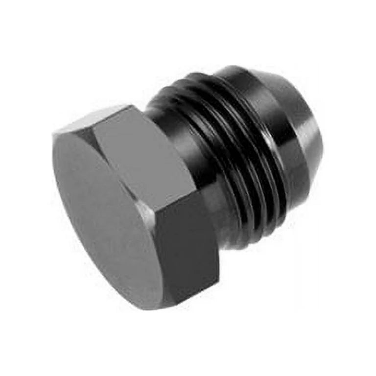 10 AN/JIC ALUMINUM FLARE PLUG BLACK