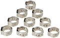 Vibrant One Ear Stepless Pinch Clamps 9.4-11.9mm clamping range (Pack of 10) SS 7mm band width
