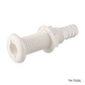 3/4IN STRAIGHT BARBED THRUHULL CHROME PLATED