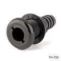 3/4IN STRAIGHT BARBED THRUHULL CHROME PLATED