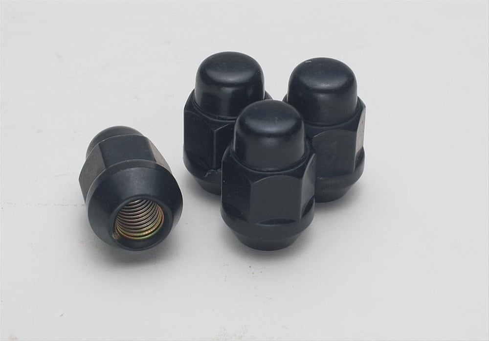 12MM X 1.50 ACORN BULGE SEAT BLACK CHROME (13/16IN HEX) CLAMSHELL