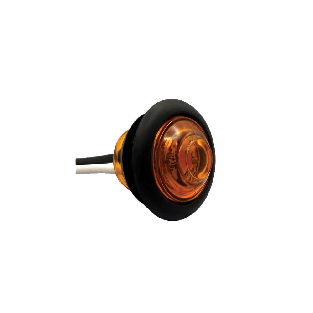 AMBER ROUND PCRATED LED MARKER LIGHT