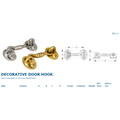 CHROME BRASS DOOR HOOK 3