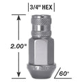 Gorilla BULGE OE ALUM LUG 3/4in 12-1.25 SLVR BUL