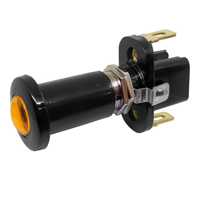 ILLUMINATED 12V ON/OFF SWITCH AMBER/BLACK