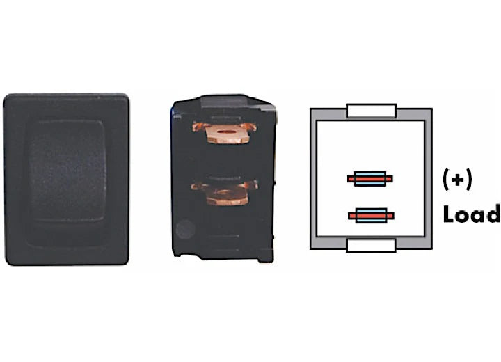 MINI ON/OFF SPST BLACK 3/BAG