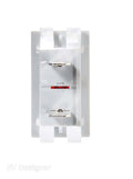 WHITE W/RED INDICATOR LIGHTS CUTOUT .550IN X 1.125IN