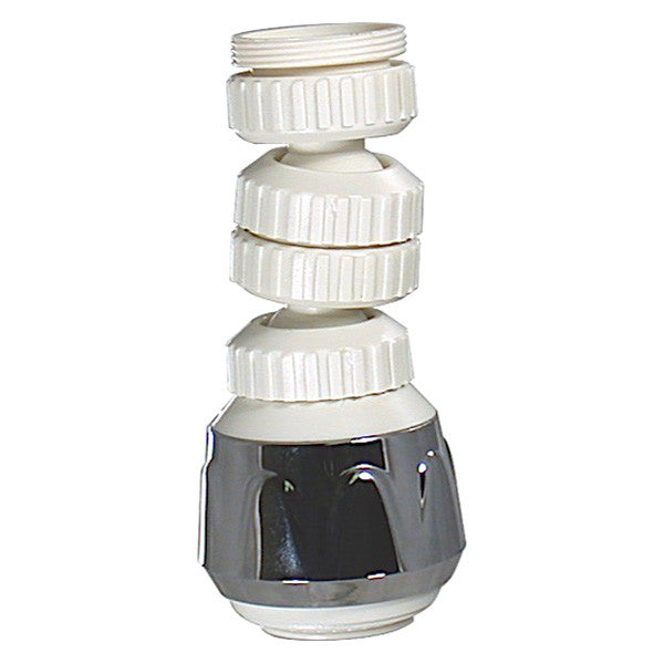 AERATOR SWIVEL WITH STREAM AND SPRAY CHROME/WHITE