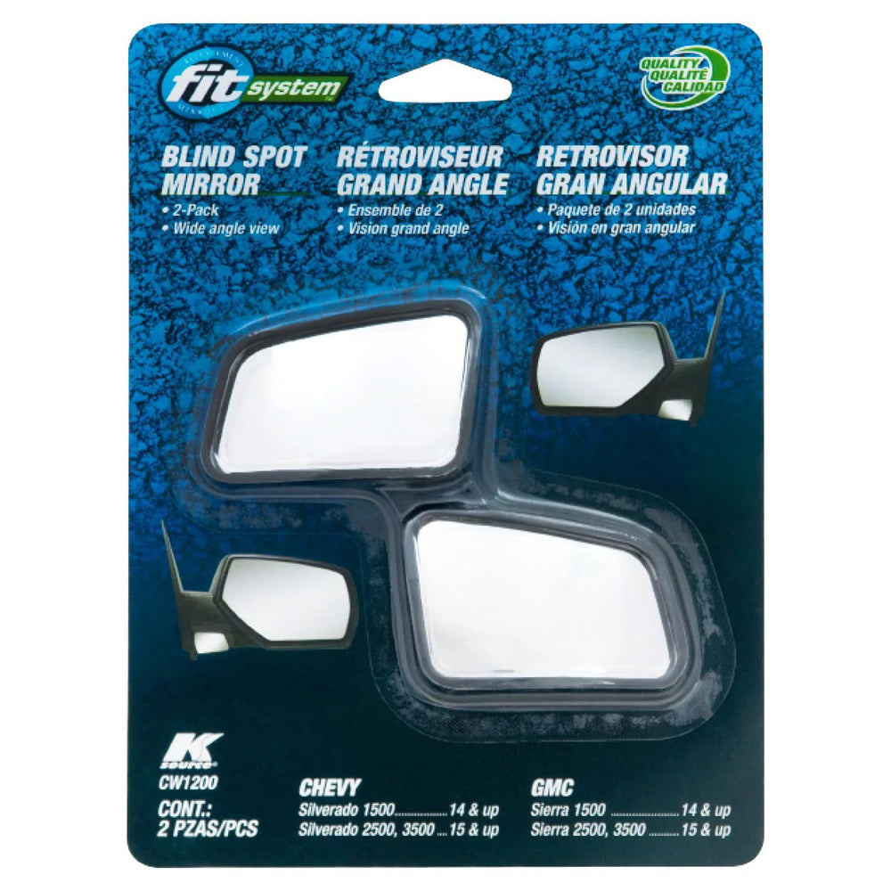CUSTOM FIT SPOT MIRRORS/1417 CHEVY/FULL SIZE TRUCK/SUV/PAIR/OPTICAL BLUE LENS T