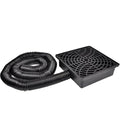 RAIN GUTTER SPOUTS EXTENDED RIGID BLACK