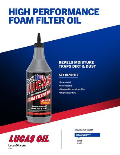 FOAM FILTER OIL 1 QUART CASE OF 12