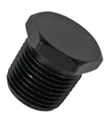 Fragola 3/8 Male Hex Pipe Plug - Black