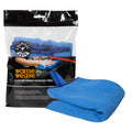 ULTIMATE GLASS AND WINDOW WAFFLE WEAVE PREMIUM MICROFIBER TOWEL BLUE 24 X 16