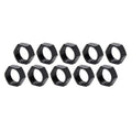 5/8-18 LH Alum Jam Nuts Thin OD Black 4pk