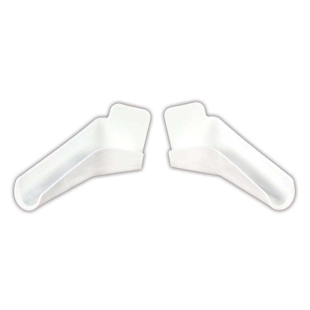 RIGID EXTENDED RAIN GUTTER SPOUTS POLAR WHITE