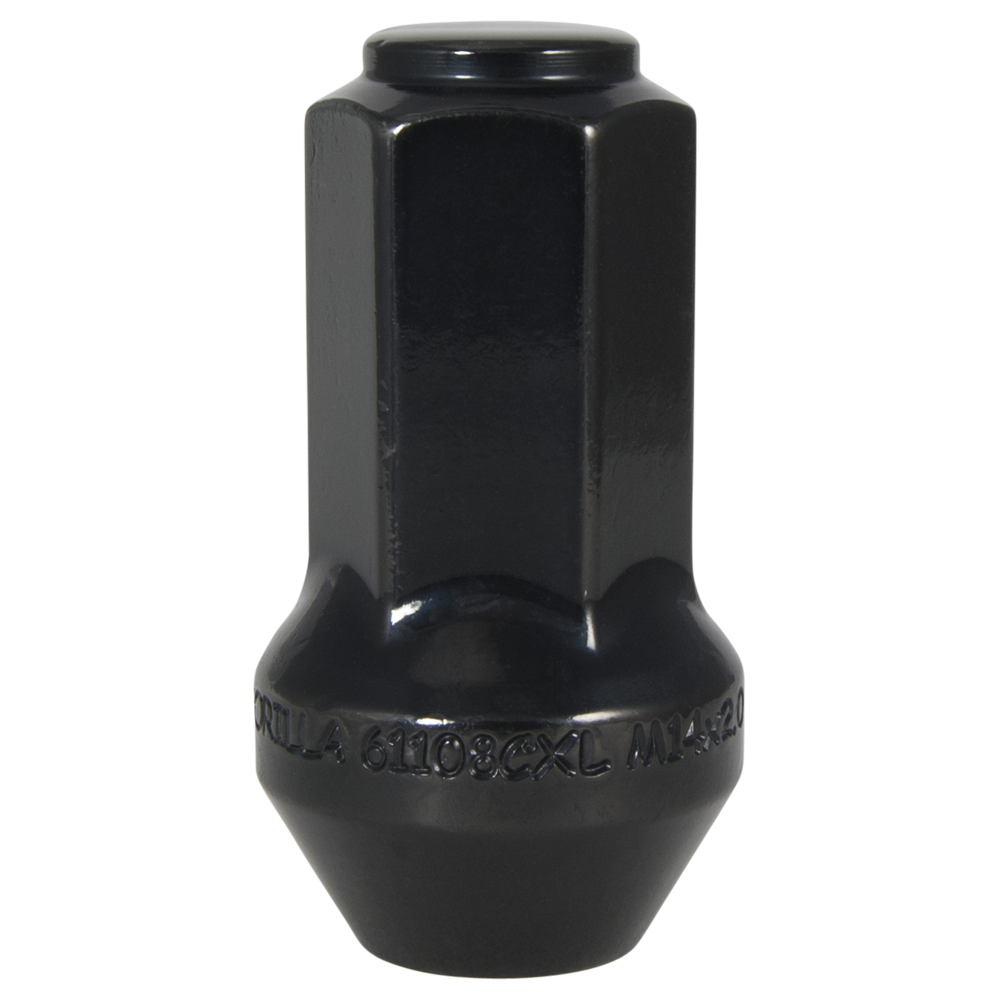 FACTORY STYLE BULGE X BLACK CHROME LUG 14MM X 2.00 THREAD