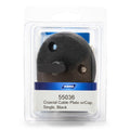 COAXIAL CABLE PLATE W/CAP SINGLE BLACK