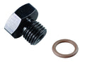 Fragola -8AN Port Plug 3/4-16 - Black