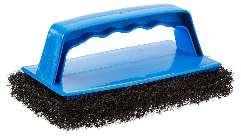 SCRUB PAD WITH HANDLE (COARSE) (BLA