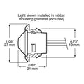 LED M/C PC RND W/2 .180 BLTS 0.75'