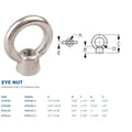 STAINLESS EYE NUT - 1/2
