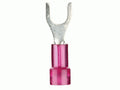 RED VINYL SPADE TERMINAL 22-18 GAUGE #8 PACKAGE OF 100