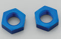 Russell Performance -4 AN Bulkhead Nuts 7/16in -20 Thread Size (Blue)