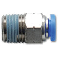 Vibrant Male Straight Pneumatic Vacuum Fitting 1/8in NPT Thread for use with 3/8in 9.5mm OD tubing
