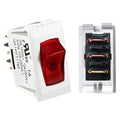 WHITE ROCKER SWITCH 10 A MOMENTARY ON/OFF/MOMENTARY ON SPDT CUTOUT .550IN