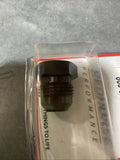 08 AN/JIC ALUMINUM FLARE PLUG BLACK