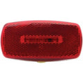 OVAL LED CLEARANCE/MARKER LIGHT REPLACEABLE LENS FLEET COUNT BLACK BASE RED RETAIL