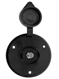 ROUND CABLE TV RECEPTACLE BLACK