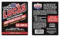 SAE 20W50 MOTORCYCLE OIL 1 QUART CASE OF 6