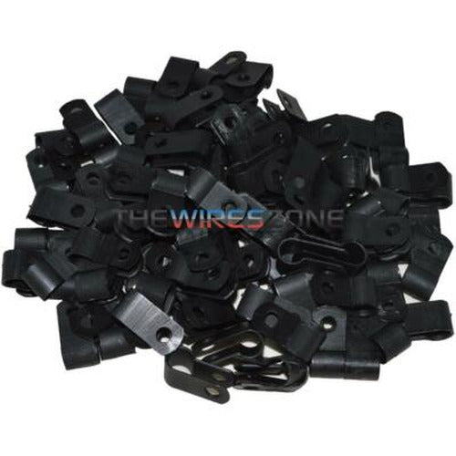 CABLE CLAMPS BLACK 3/8 INCH PACKAGE OF 100