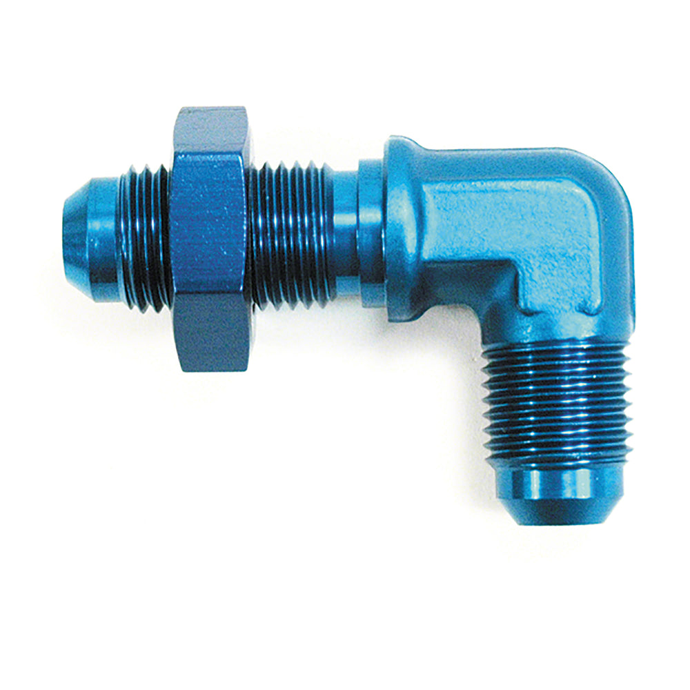 -3AN 90 DEGREE BULKHEAD FLARE - BLU