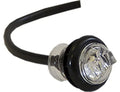 .75 INCH ROUND MARKER CLEARANCE LIGHTS1 LED CLEAR WITH STRIPPED LEADS