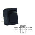 STANDARD 12V ON/OFF/ON SWITCH BLACK