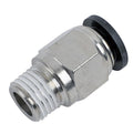 3/8IN VACUUM FITTING PUSH TO CONNECT STRAIGHT 1/8IN NPT MALECLEAR