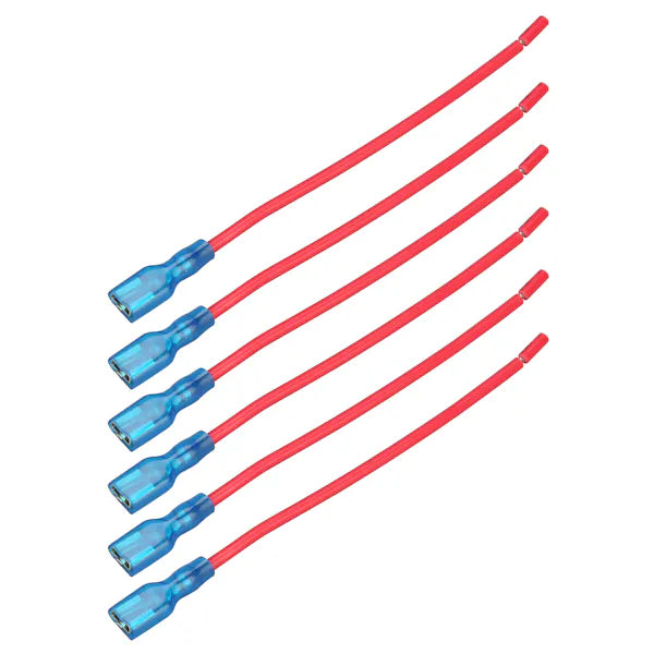 ~(0.1 lbs. 7X5X2)~ Switch Wire 16awg spade to open red 6pcs