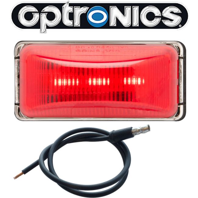 LED MARKER LIGHT MINI CHROME RED