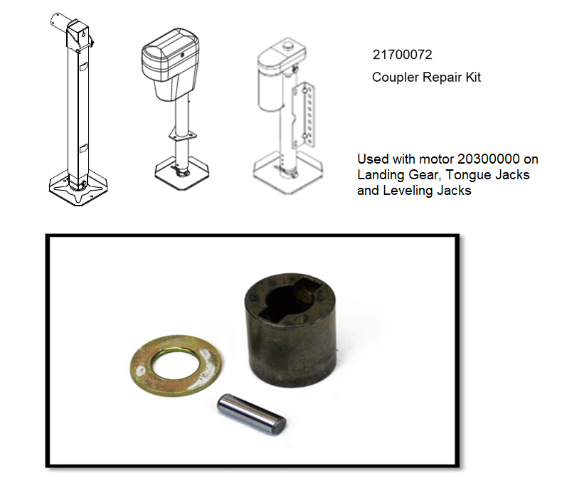 COUPLER REPAIR KIT LS LEVELING & TONGUE JACK SYSTEM