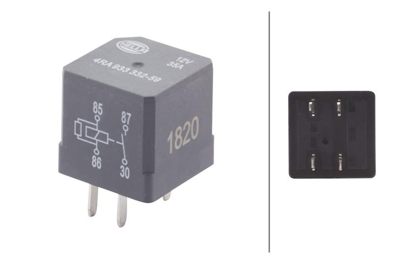 RELAY MINI 280 4 POLE 12V SPST RES