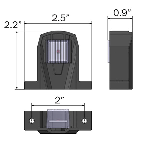 LED LICENS LIGHT; BRACKET;BLACK;BLU