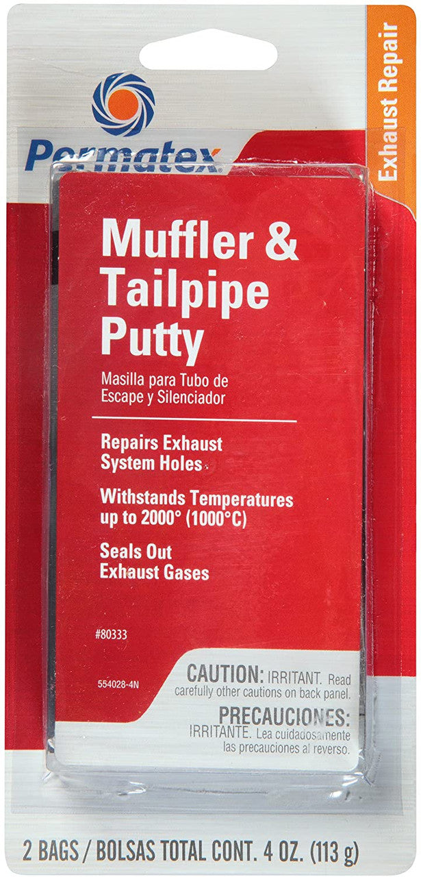 MUFFLER & TAILPIPE PUTTY 2X2OZ FOIL POUCHES